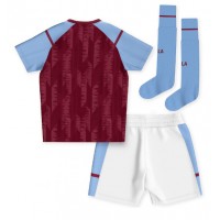 Camisa de Futebol Aston Villa Equipamento Principal Infantil 2023-24 Manga Curta (+ Calças curtas)